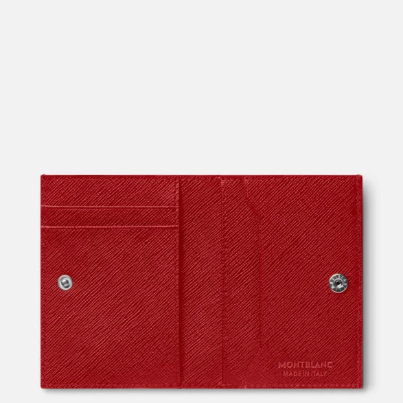 محفظة Montblanc Sartorial Mini 4cc باللون الأحمر
